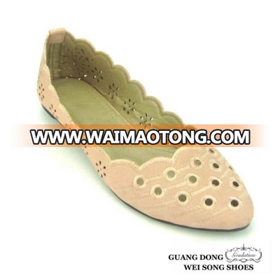 Modern style china manufacture latest beautiful spring comfortable ladies elegant flat women shoes